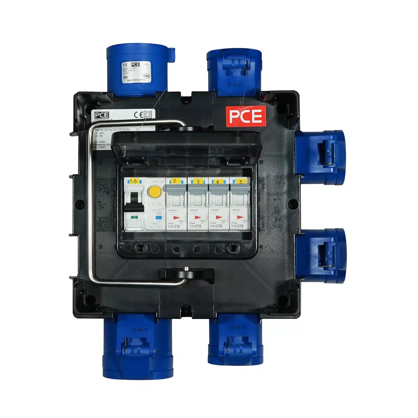 IMST 32A Single Phase Thru to 4 x 16A MCB and Overall RCD PCE 9030656