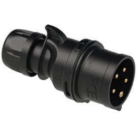 Plug Three Phase 16amp 5p 3P+N+E, Black 015-6X