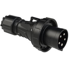 Plug Three Phase 63amp 5p 3P+N+E, Black 035-6XS
