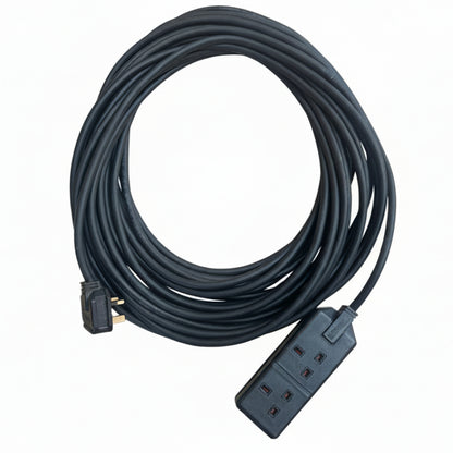 This heavy duty 13A extension lead is a tidy way to power two appliances from a single UK mains outlet.