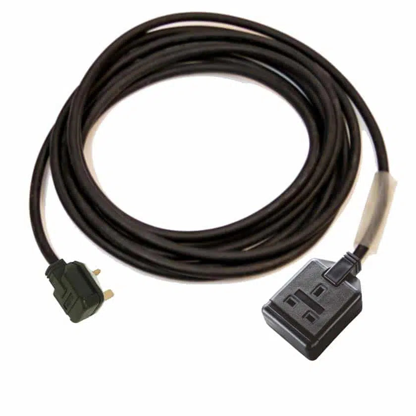 13A Black Plug to 13A Socket 1 Gang