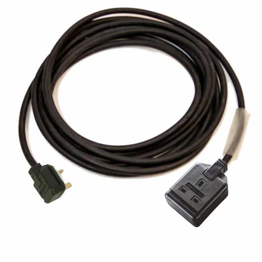 13A Black Plug to 13A Socket 1 Gang