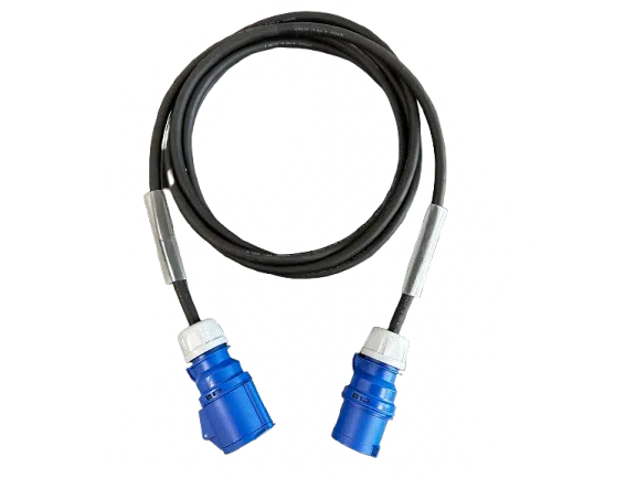 16A 2.5mm Single Phase Cable with Blue Connectors