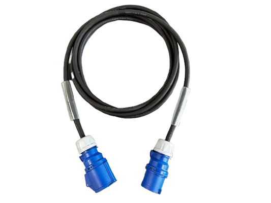16A 2.5mm Single Phase Cable with Blue Connectors