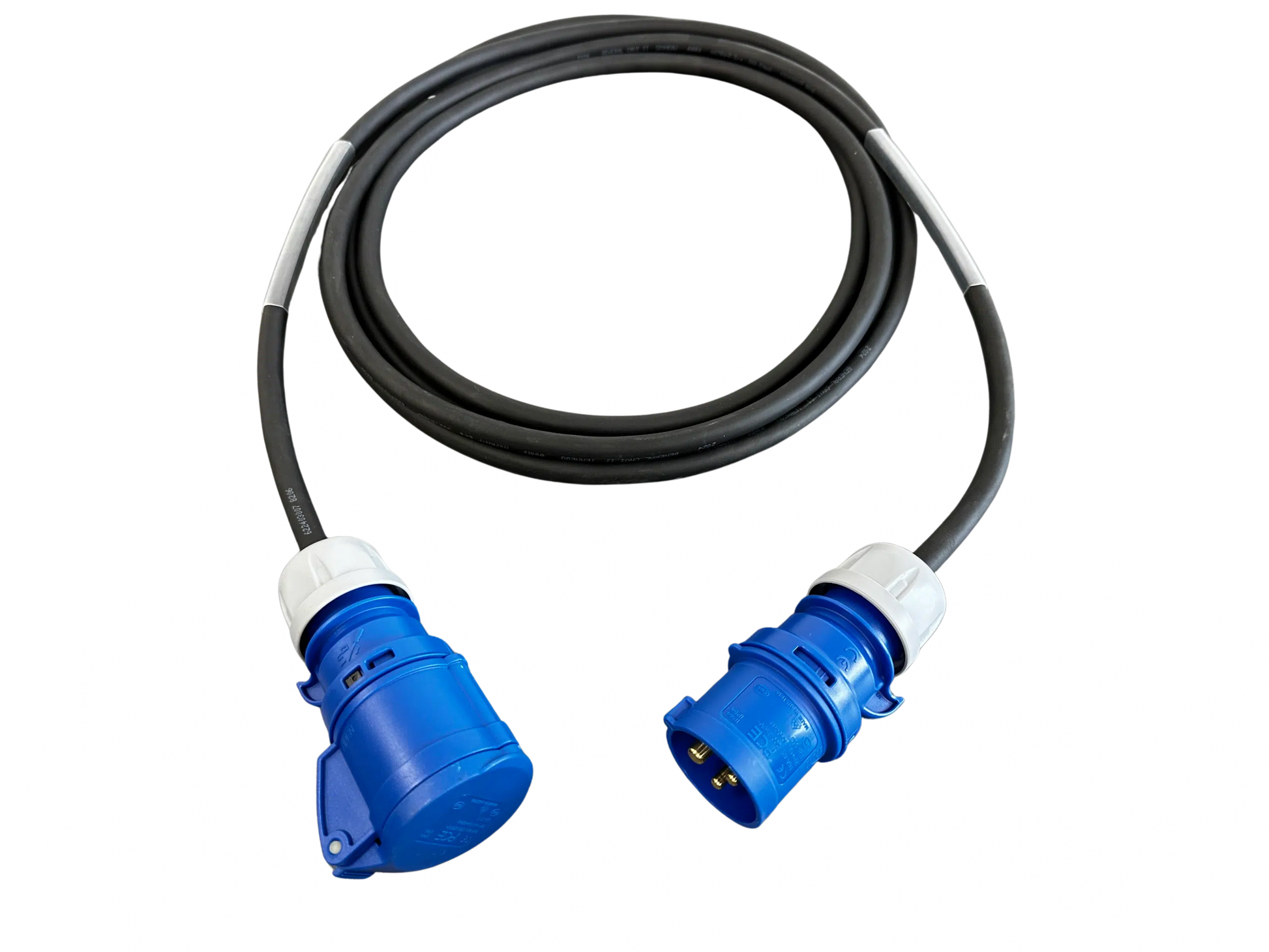 16A 2.5mm Single Phase Cable with Blue Connectors