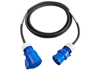 16A 2.5mm Single Phase Cable with Blue Connectors