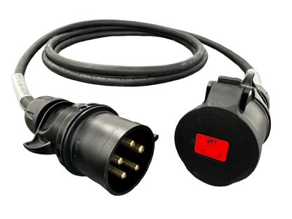 32A Three Phase Cable with Black Connectors