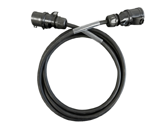 32A Three Phase Cable with Black Connectors
