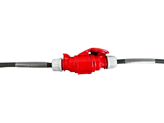 16A Three Phase Cable with Red Connectors
