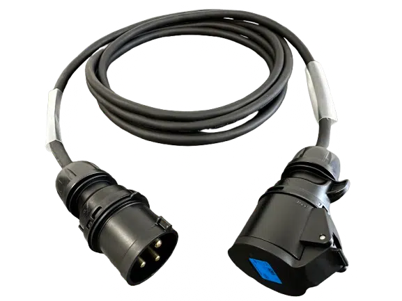 32A Single Phase Cable with Black Connectors