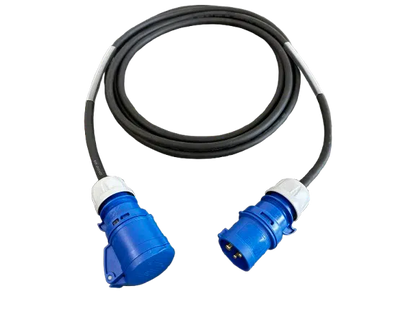 32A Single Phase Cable with Blue Connectors 6mm