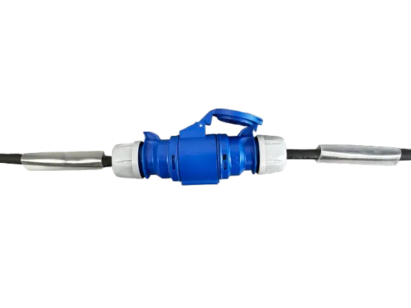 32A Single Phase Cable with Blue Connectors 6mm