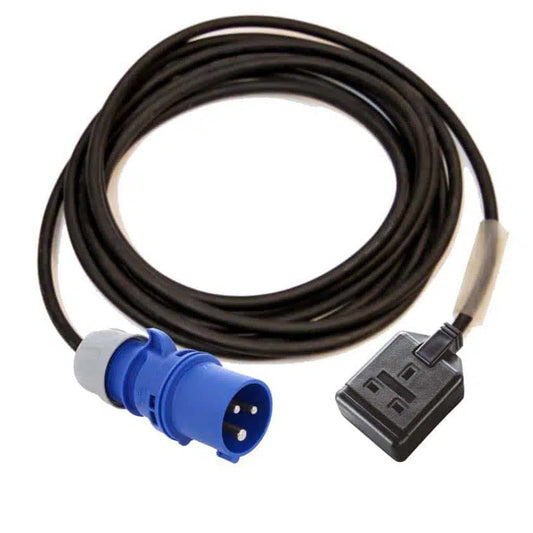 16A Blue Plug to 13A Socket 1 Gang