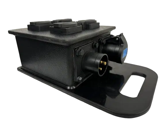 16A Single Phase 13A 4 Way Distribution Board (Black)