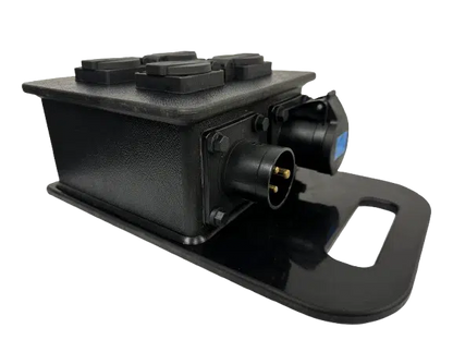 16A Single Phase 13A 4 Way Distribution Board (Black)