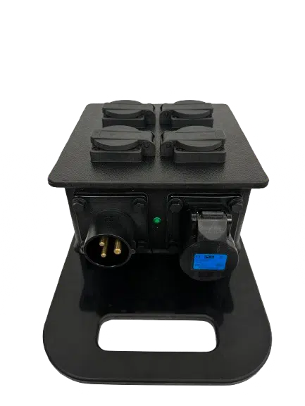 16A Single Phase 13A 4 Way Distribution Board (Black)