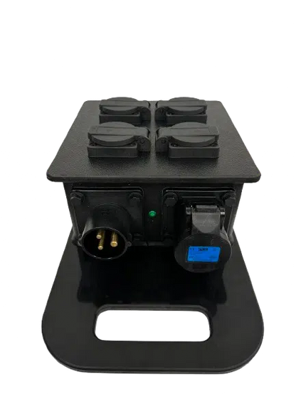 16A Single Phase 13A 4 Way Distribution Board (Black)