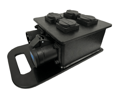 32A Single Phase 13A 4 Way Distribution Board (Black)