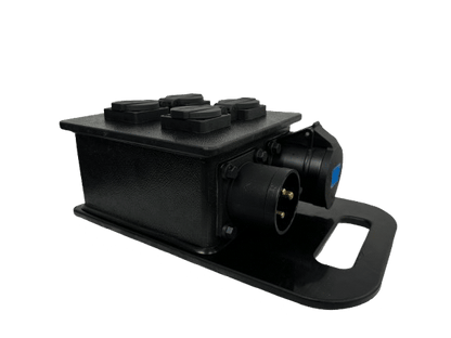 32A Single Phase 13A 4 Way Distribution Board (Black)