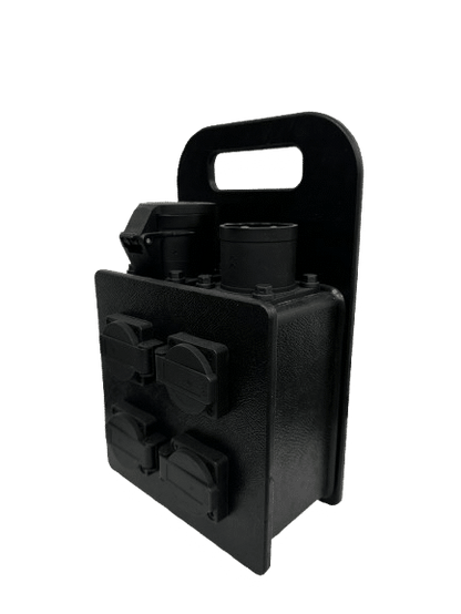 32A Single Phase 13A 4 Way Distribution Board (Black)