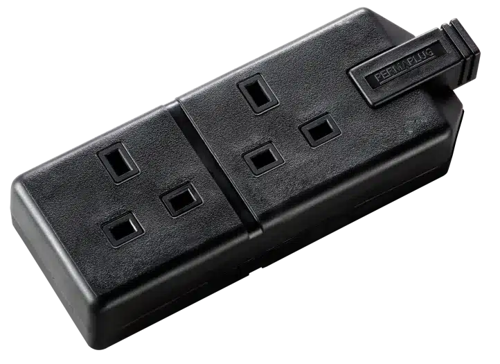 13Amp double socket Black, ELS132B