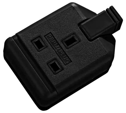 Masterplug 13Amp socket Black, ELS13B-01
