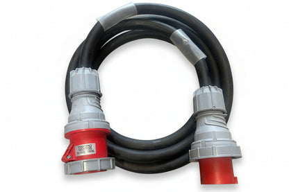 125 Amp Three Phase Cable 35mm with Red Connectors