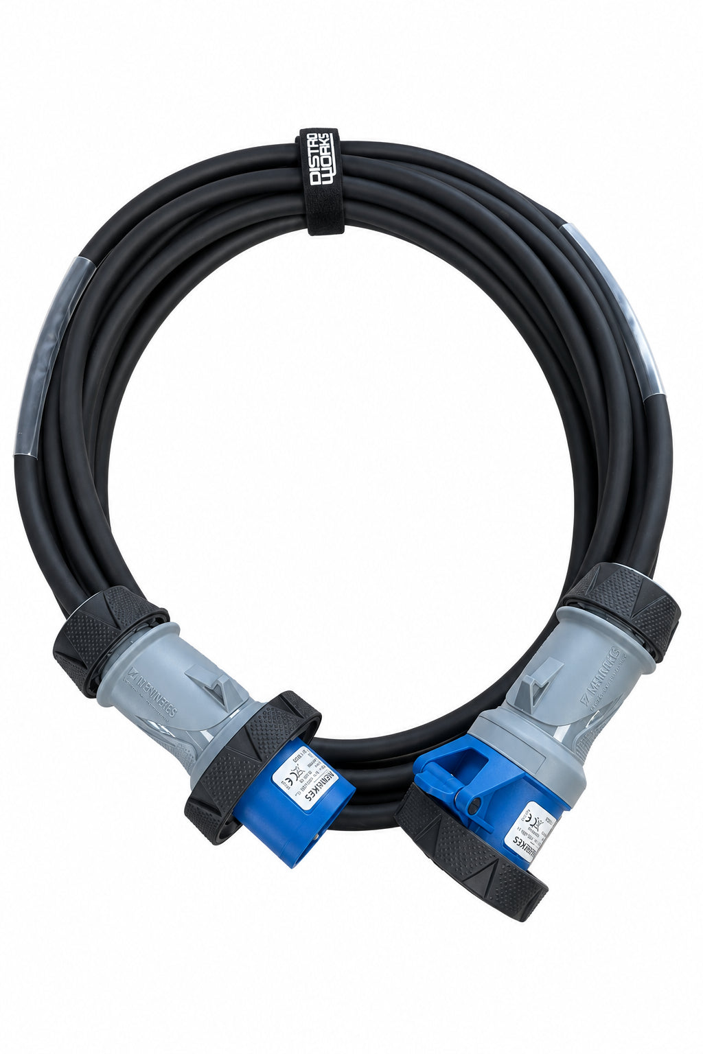 16A IP67 heavy duty extension lead with Mennekes PowerTOP Xtra connectors and 2.5mm² H07RN-F rubber cable