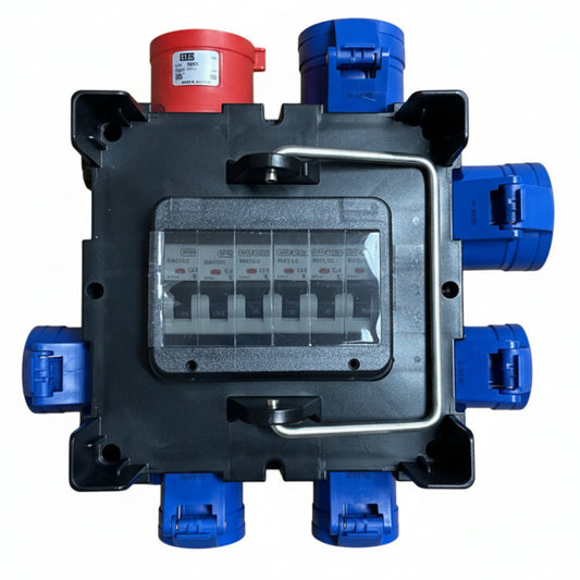 This IMST 32A three phase distribution board is a simple, professional way to create multiple circuits from a single incoming supply.