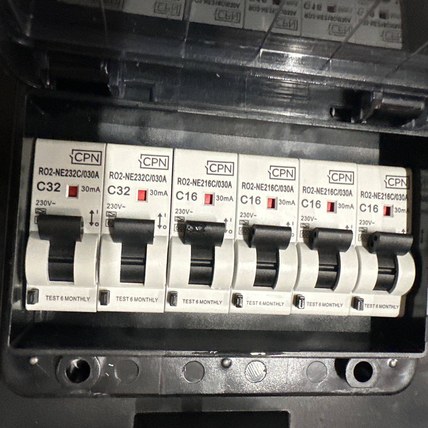 PCE IMST Power Distribution Unit 32Amp Three Phase Thru to 2 x 32Amp, 4 x 16Amp RCBO