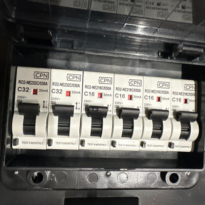 PCE IMST Power Distribution Unit 32Amp Three Phase Thru to 2 x 32Amp, 4 x 16Amp RCBO