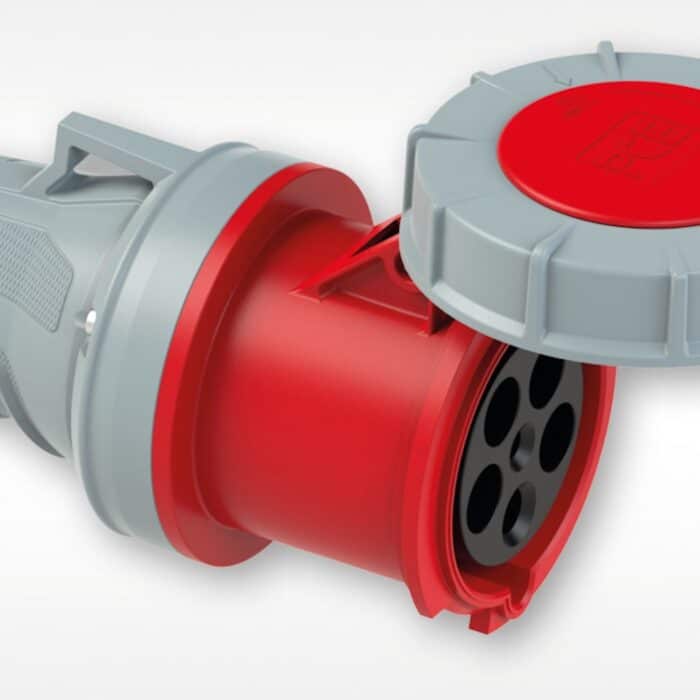 CEE-connector 63A 5p 6h IP67 pilot contact POWER TWIST 2355-6